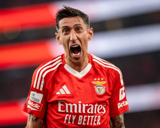 November 10, 2024, Lisboa, Lisboa, Portugal: ANGEL DI MARIA from SL Benfica seen celebrating his goal from SL Benfica during the Liga Portugal Betclic 2024 25 match between SL Benfica and FC Porto at Estadio da Luz on November 10, 2024 in Lisboa, Portugal. Final score: SL Benfica 4:1 FC Porto Lisbon Portugal Lisboa Portugal - ZUMA Bet 20241110_spo_l192_005 Copyright: xMiguelxLemosx
