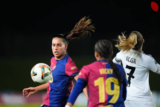November 16, 2024, Valdebebas, Madrid, SPAIN: Francisca Kika Nazareth Ramos of FC Barcelona, Barca in action during the Spanish Women League, Liga F, football match played between Real Madrid and FC Barcelona at Alfredo Di Stefano stadium on November 16, 2024, in Valdebebas, Madrid, Spain. Valdebebas SPAIN - ZUMAa181 20241116_zaa_a181_420 Copyright: xOscarxJ.xBarrosox