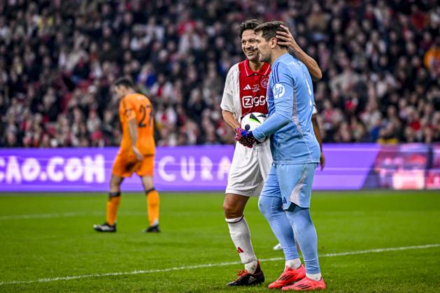 AFC Ajax Amsterdam legend player Jari Litmanen, Real Madrid CF legend goalkeeper Iker Casillas, during the match Ajax Legends Real Madrid Legends at the Johan Cruijff ArenA for the Dutch eredivisie season 2024 2025 in AMSTERDAM, Netherlands on 17 november 2024, photo by Stefan Koops EYE4images DeFodi Images not used in POL SRB CRO FRA GBR NED ITA USA Defodi 746 200953 Defodi-746 not used in POL SRB CRO FRA GBR NED ITA USA