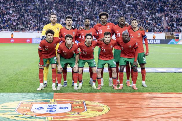 November 18, 2024, Split, Croatia: Nations League - League A, Group A1 - Croatia vs Portugal 1:1. - On the photo is the Portuguese team. Split Croatia - ZUMALEAG 20241118_mda_p210_430 Copyright: xMajaxPrgometx