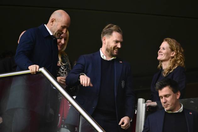 AMSTERDAM - (l-r) Ajax Technical Director Alex Kroes, Ajax Director of Football Marijn Beuker during the Dutch Eredivisie match between Ajax Amsterdam and PEC Zwolle at the Johan Cruijff ArenA on Nov. 24, 2024 in Amsterdam, Netherlands. ANP OLAF KRAAK Dutch Eredivisie 2024 25 xVIxANPxSportx xxANPxIVx 514178111 originalFilename: 514178111
