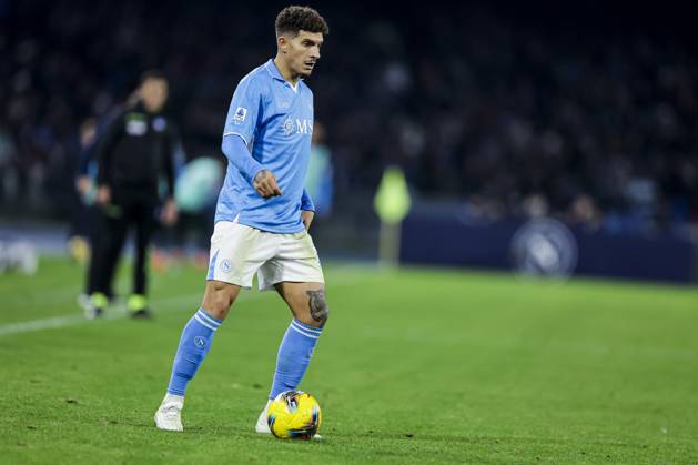 Italy: Serie a football match SSC Napoli vs AS Roma Napoli s Italian defender Giovanni Di Lorenzo controls the ball during the Serie A football match between SSC Napoli and AS Roma at the Diego Armando Maradona Stadium in Naples, November 24, 2024. ABPH7226 Copyright: xAntonioxBalascox