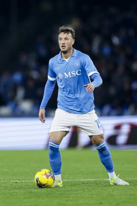 Italy: Serie a football match SSC Napoli vs AS Roma Napoli s Kosovar defender Amir Rrahmani controls the ball during the Serie A football match between SSC Napoli and AS Roma at the Diego Armando Maradona Stadium in Naples, November 24, 2024. ABPH7792 Copyright: xAntonioxBalascox
