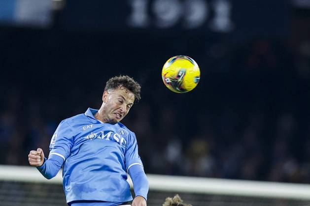 Italy: Serie a football match SSC Napoli vs AS Roma Napoli s Kosovar defender Amir Rrahmani controls the ball during the Serie A football match between SSC Napoli and AS Roma at the Diego Armando Maradona Stadium in Naples, November 24, 2024. ABPH8160 Copyright: xAntonioxBalascox