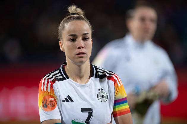 Giulia GWINN GER , portrait, portrait, portrait, cropped single image, single motif, womens national soccer match, Germany GER Italy ITA 1 2, on 02 12 2024 in Bochum Germany Â