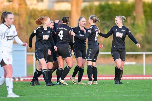 Soccer I Women I Season 2024 2025 I Regionalliga Nord I 12 Matchday I SV Henstedt Ulzburg FC St Pauli I 01 12 2024 Goal celebration, jubilation, enthusiasm, euphoria, joy, happiness, cheerfulness at SV Henstedt Ulzburg Copyright: xLobeca WolfxGebhardtx