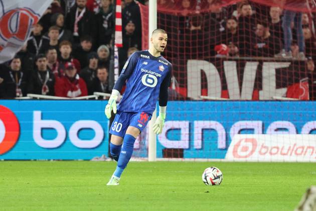 FOOTBALL : LOSC Lille vs Stade Brestois 29 - Ligue 1 - 06 12 2024 Lucas CHEVALIER (LOSC Lille) lors du match LOSC Lille vs Stade Brestois 29, Ligue 1, Decathlon Arena stade Pierre Mauroy, le 6 dà cembre 2024 Copyright: xx