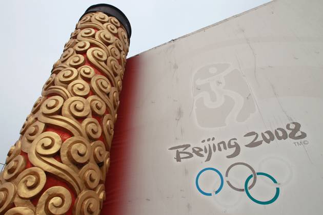 Beijing 2008 Olympic Games, Olympische Spiele, Olympia, OS logo are still seen in the Shunyi Olympic Rowing-Canoeing Park, on the outskirts of Beijing city. 06AUG13 == Photo by Simon Song == Beijing China EDITORIAL USE ONLY  Copyright: xx MER1308071850349839 SimonxSongx scmpphotos724352