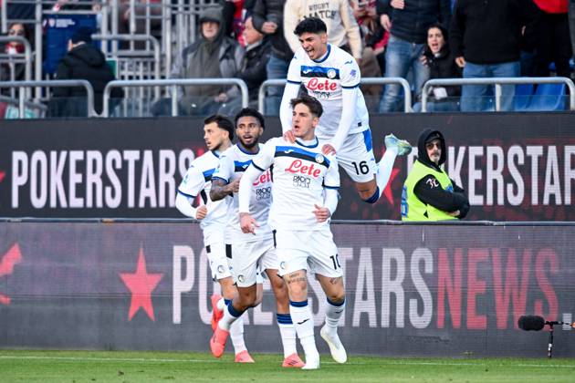 Atalanta s streaker Nicol& xf2; Zaniolo celebrates after scoring the goal for 0-1 during the Serie A soccer match between Cagliari Calcio and Atalanta at the Unipol Domus in Cagliari, Sardinia - Friday, 14 December 2024. - Soccer  Copyright: xGianlucaxZuddas LaPressex