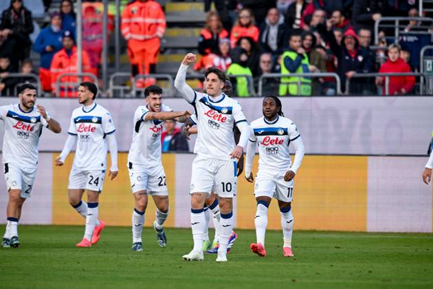 Atalanta s streaker Nicol& xf2; Zaniolo celebrates after scoring the goal for 0-1 during the Serie A soccer match between Cagliari Calcio and Atalanta at the Unipol Domus in Cagliari, Sardinia - Friday, 14 December 2024. - Soccer  Copyright: xGianlucaxZuddas LaPressex