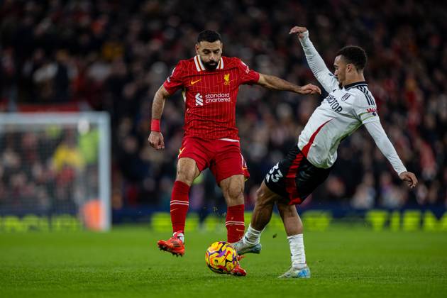 Football - FA Premier League - Liverpool FC v Fulham FC LIVERPOOL, ENGLAND - Saturday, December 14, 2024: Liverpool s Mohamed Salah during the FA Premier League match between Liverpool FC and Fulham FC at Anfield. (Photo by David Rawcliffe Propaganda) LIVERPOOL Anfield MERSEYSIDE ENGLAND Copyright: xDavidxRawcliffex P2024-12-14-Liverpool_Fulham-53