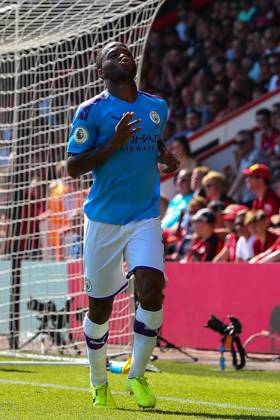 Bournemouth v Manchester City - Premier League - Vitality Stadium August 25, 2019, Bournemouth, United Kingdom: Raheem Sterling of Manchester City celebrates scoring his side s second goal during the Premier League match at the Vitality Stadium, Bournemouth. Picture date: 25th August 2019. Picture credit should read: Craig Mercer Sportimage Bournemouth United Kingdom EDITORIAL USE ONLY Copyright: xx ZUMA-20190825_zaf_si1_051.jpg CraigxMercerx csmphototwo566877