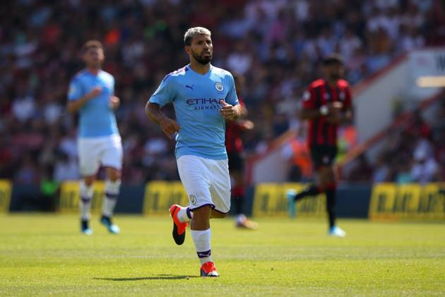 Bournemouth v Manchester City - Premier League - Vitality Stadium August 25, 2019, Bournemouth, United Kingdom: Sergio Aguero of Manchester City during the Premier League match at the Vitality Stadium, Bournemouth. Picture date: 25th August 2019. Picture credit should read: Craig Mercer Sportimage Bournemouth United Kingdom EDITORIAL USE ONLY Copyright: xx ZUMA-20190825_zaf_si1_048.jpg CraigxMercerx csmphototwo566879