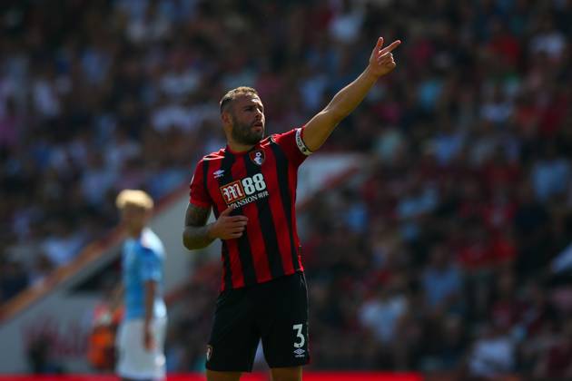 Bournemouth v Manchester City - Premier League - Vitality Stadium August 25, 2019, Bournemouth, United Kingdom: Steve Cook of Bournemouth gestures during the Premier League match at the Vitality Stadium, Bournemouth. Picture date: 25th August 2019. Picture credit should read: Craig Mercer Sportimage Bournemouth United Kingdom EDITORIAL USE ONLY Copyright: xx ZUMA-20190825_zaf_si1_115.jpg CraigxMercerx csmphototwo566969