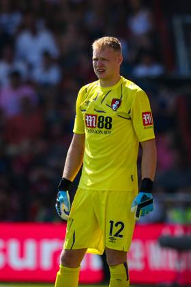 Bournemouth v Manchester City - Premier League - Vitality Stadium August 25, 2019, Bournemouth, United Kingdom: Aaron Ramsdale of Bournemouth during the Premier League match at the Vitality Stadium, Bournemouth. Picture date: 25th August 2019. Picture credit should read: Craig Mercer Sportimage Bournemouth United Kingdom EDITORIAL USE ONLY Copyright: xx ZUMA-20190825_zaf_si1_117.jpg CraigxMercerx csmphototwo566971