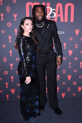 Sport Bilder des Tages Db Milano 16 12 2024 - 125° Anniversario AC Milan foto Daniele Buffa Image nella foto: Rafael Leao-Francisca Silva Grelmos