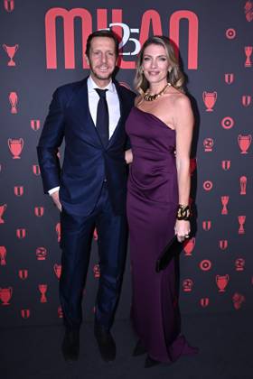 Db Milano 16 12 2024 - 125° Anniversario AC Milan foto Daniele Buffa Image nella foto: Massimo Ambrosini-Paola Angelini