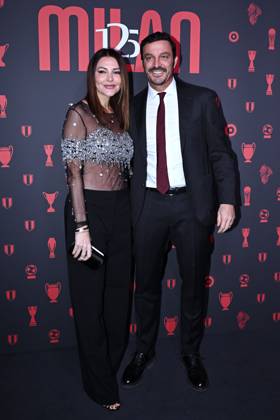 Db Milano 16 12 2024 - 125° Anniversario AC Milan foto Daniele Buffa Image nella foto: Massimo Oddo-Roberta Petroro