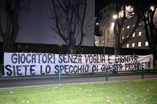 Db Milano 16 12 2024 - 125° Anniversario AC Milan foto Daniele Buffa Image nella foto: striscione tifosi Milan