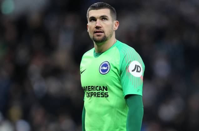 Tottenham Hotspur v Brighton and Hove Albion - Premier League - Tottenham Hotspur Stadium December 26, 2019, London, United Kingdom: Brightons goalkeeper Mathew Ryan during the Premier League match at the Tottenham Hotspur Stadium, London. Picture date: 26th December 2019. Picture credit should read: Paul Terry Sportimage London United Kingdom EDITORIAL USE ONLY Copyright: xx ZUMA-20191226_zaf_si1_079.jpg PaulxTerryx csmphototwo630099