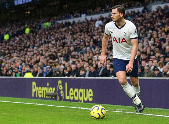 Tottenham Hotspur v Brighton and Hove Albion - Premier League - Tottenham Hotspur Stadium December 26, 2019, London, United Kingdom: Tottenhams Jan Vertonghen during the Premier League match at the Tottenham Hotspur Stadium, London. Picture date: 26th December 2019. Picture credit should read: Paul Terry Sportimage London United Kingdom EDITORIAL USE ONLY Copyright: xx ZUMA-20191226_zaf_si1_106.jpg PaulxTerryx csmphototwo630120
