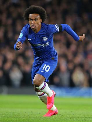 Chelsea v Manchester United, ManU - Premier League - Stamford Bridge February 17, 2020, London, United Kingdom: Chelseas Willian during the Premier League match at Stamford Bridge, London. Picture date: 17th February 2020. Picture credit should read: Paul Terry Sportimage London United Kingdom EDITORIAL USE ONLY Copyright: xx ZUMA-20200217_zaf_si1_101.jpg PaulxTerryx csmphototwo659358