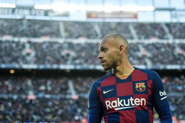FC Barcelona, Barca v Real Sociedad - La Liga BARCELONA, SPAIN - MARCH 07:.Braithwaite of FC Barcelona during the Liga match between FC Barcelona and Real Sociedad at Camp Nou on March 07, 2020 in Barcelona, Spain. (Photo by DAX ESPA-Images) Barcelona Barcelona USA EDITORIAL USE ONLY Copyright: xx ZUMA-20200307_zaf_cs12_065.jpg ESPAxPhotoxAgencyx csmphototwo668680