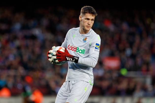 FC Barcelona, Barca v Real Sociedad - La Liga BARCELONA, SPAIN - MARCH 07:.Alex Remiro of Real Sociedad during the Liga match between FC Barcelona and Real Sociedad at Camp Nou on March 07, 2020 in Barcelona, Spain. (Photo by DAX ESPA-Images) Barcelona Barcelona USA EDITORIAL USE ONLY Copyright: xx ZUMA-20200307_zaf_cs12_119.jpg ESPAxPhotoxAgencyx csmphototwo668744