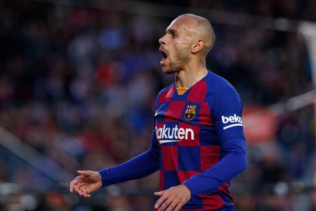 FC Barcelona, Barca v Real Sociedad - La Liga BARCELONA, SPAIN - MARCH 07:.Braithwaite of FC Barcelona during the Liga match between FC Barcelona and Real Sociedad at Camp Nou on March 07, 2020 in Barcelona, Spain. (Photo by DAX ESPA-Images) Barcelona Barcelona USA EDITORIAL USE ONLY Copyright: xx ZUMA-20200307_zaf_cs12_117.jpg ESPAxPhotoxAgencyx csmphototwo668745