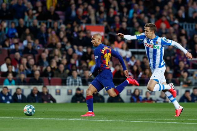 FC Barcelona, Barca v Real Sociedad - La Liga BARCELONA, SPAIN - MARCH 07:.Braithwaite of FC Barcelona in action during the Liga match between FC Barcelona and Real Sociedad at Camp Nou on March 07, 2020 in Barcelona, Spain. (Photo by DAX ESPA-Images) Barcelona Barcelona USA EDITORIAL USE ONLY Copyright: xx ZUMA-20200307_zaf_cs12_113.jpg ESPAxPhotoxAgencyx csmphototwo668749
