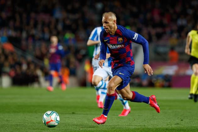 FC Barcelona, Barca v Real Sociedad - La Liga BARCELONA, SPAIN - MARCH 07:.Braithwaite of FC Barcelona in action during the Liga match between FC Barcelona and Real Sociedad at Camp Nou on March 07, 2020 in Barcelona, Spain. (Photo by DAX ESPA-Images) Barcelona Barcelona USA EDITORIAL USE ONLY Copyright: xx ZUMA-20200307_zaf_cs12_106.jpg ESPAxPhotoxAgencyx csmphototwo668752