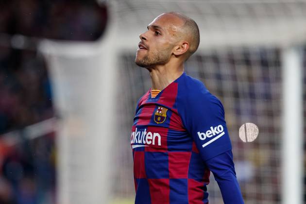 FC Barcelona, Barca v Real Sociedad - La Liga BARCELONA, SPAIN - MARCH 07:.Braithwaite of FC Barcelona during the Liga match between FC Barcelona and Real Sociedad at Camp Nou on March 07, 2020 in Barcelona, Spain. (Photo by DAX ESPA-Images) Barcelona Barcelona USA EDITORIAL USE ONLY Copyright: xx ZUMA-20200307_zaf_cs12_118.jpg ESPAxPhotoxAgencyx csmphototwo668783