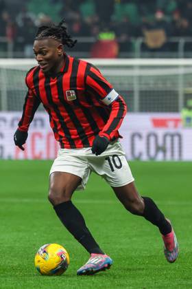 AC Milan vs Genoa CFC Serie A 2024 25 15 12 2024 Rafael Leao of AC Milan seen in action during Serie A 2024 25 football match between AC Milan and Genoa CFC at San Siro Stadium Copyright: xBEAUTIFULxSPORTS Carabellix
