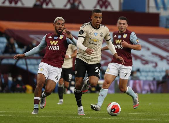 Aston Villa v Manchester United, ManU - Premier League - Villa Park July 9, 2020, Birmingham, United Kingdom: Mason Greenwood of Manchester United goes past Douglas Luiz of Aston Villa during the Premier League match at Villa Park, Birmingham. Picture date: 9th July 2020. Picture credit should read: Darren Staples Sportimage Birmingham United Kingdom EDITORIAL USE ONLY Copyright: xx ZUMA-20200709_zaf_si1_130.jpg DarrenxStaplesx csmphototwo676993