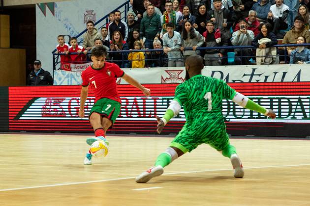 December 18, 2024, Povoa De Varzim, Porto, Portugal: LUCIO JR player from Portugal seen on action during the UEFA Futsal Euro 2026 Qualifying match between Portugal and Netherlands at Pavilhao Municipal da Povoa de Varzim 18, 2024 in Povoa de Varzim, Portugal. Final Score Portugal 4 - 2 Netherlands Povoa De Varzim Portugal - ZUMAl192 20241218_zsp_l192_014 Copyright: xMiguelxLemosx
