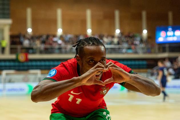 December 18, 2024, Povoa De Varzim, Porto, Portugal: PANY VARELA player from Portugal seen celebrating his goal during the UEFA Futsal Euro 2026 Qualifying match between Portugal and Netherlands at Pavilhao Municipal da Povoa de Varzim 18, 2024 in Povoa de Varzim, Portugal. Final Score Portugal 4 - 2 Netherlands Povoa De Varzim Portugal - ZUMAl192 20241218_zsp_l192_009 Copyright: xMiguelxLemosx