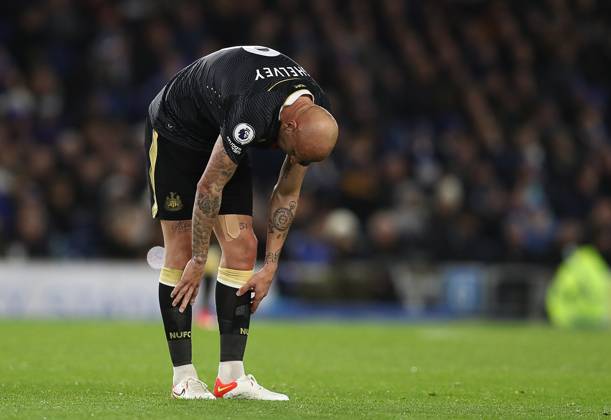 Brighton and Hove Albion v Newcastle United - Premier League - AMEX Stadium November 6, 2021, Brighton and Hove, United Kingdom: Brighton and Hove, England, 6th November 2021.Jonjo Shelvey of Newcastle United looks dejected during the Premier League match at the AMEX Stadium, Brighton and Hove. Picture credit should read: Paul Terry Sportimage Brighton and Hove United Kingdom EDITORIAL USE ONLY Copyright: xx ZUMA-20211106_zaf_si1_231.jpg PaulxTerryx csmphototwo817501