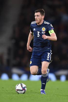 Scotland v Denmark - FIFA World Cup, WM, Weltmeisterschaft, Fussball qualifying - European - Hampden Park November 15, 2021, Glasgow, United Kingdom: Glasgow, Scotland, 15th November 2021. Andrew Robertson of Scotland during the FIFA World Cup qualifiers match at Hampden Park, Glasgow. Picture credit should read: Neil Hanna Sportimage Glasgow United Kingdom EDITORIAL USE ONLY Copyright: xx ZUMA-20211115_zaf_si1_216.jpg NeilxHannax csmphototwo823257