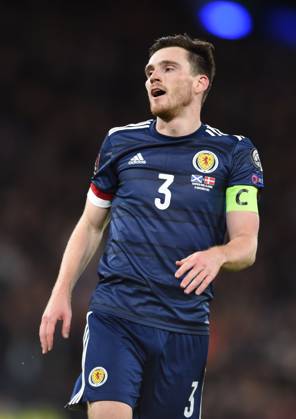 Scotland v Denmark - FIFA World Cup, WM, Weltmeisterschaft, Fussball qualifying - European - Hampden Park November 15, 2021, Glasgow, United Kingdom: Glasgow, Scotland, 15th November 2021. Andrew Robertson of Scotland during the FIFA World Cup qualifiers match at Hampden Park, Glasgow. Picture credit should read: Neil Hanna Sportimage Glasgow United Kingdom EDITORIAL USE ONLY Copyright: xx ZUMA-20211115_zaf_si1_228.jpg NeilxHannax csmphototwo823267