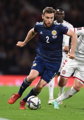 Scotland v Denmark - FIFA World Cup, WM, Weltmeisterschaft, Fussball qualifying - European - Hampden Park November 15, 2021, Glasgow, United Kingdom: Glasgow, Scotland, 15th November 2021. Stephen O Donnell of Scotland during the FIFA World Cup qualifiers match at Hampden Park, Glasgow. Picture credit should read: Neil Hanna Sportimage Glasgow United Kingdom EDITORIAL USE ONLY Copyright: xx ZUMA-20211115_zaf_si1_259.jpg NeilxHannax csmphototwo823304