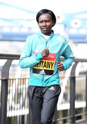 Track and Field: London Marathon-Elite Women Photocall Mary Keitany (KEN) poses at the Tower Bridge prior to the 2016 London Marathon in London on Thursday, April 21, 2016. Photo by Jiro Mochizuki London England United Kingdom EDITORIAL USE ONLY Copyright: xImagexofxSportx JiroxMochizukix iosphotos137035