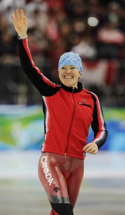 OLY-SPD-LONGTRACK Canada s Clara Hughes captured a bronze medal in the women s 5,000-meter Speed skating, Eisschnelllauf held at the Richmond Olympic Oval, Richmond, B.C., on Wednesday, February 24 2010, during the 2010 Olympics. (Gerry Kahrmann Canwest News Service MCT) RICHMOND BC CAN EDITORIAL USE ONLY Copyright: xx 1085093 GerryxKahrmannx krtphotoslive401680