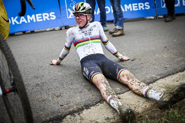 Dutch Fem Van Empel pictured after the women s elite race of the GP Sven Nys cyclocross cycling event on Wednesday 01 January 2025 in Baal, stage 5 8 in the X2O Badkamers Trofee Veldrijden competition. DAVIDxPINTENS x109479843x