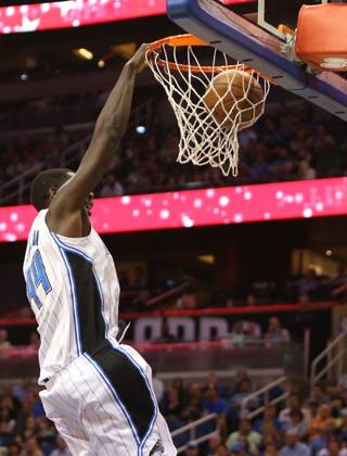 Detroit Pistons at Orlando Magic Orlando forward Andrew Nicholson (44) dunks the ball on Wednesday, April 6, 2016, at the Amway Center in Orlando, Fla. (Charles King Orlando Sentinel TNS) Orlando FL USA EDITORIAL USE ONLY Copyright: xx 1183022 CharlesxKingx krtphotoslive749788