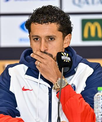 French Super Cup (Trophee des Champions) - Paris Saint-Germain (PSG) press conference, PK, Pressekonferenz Paris Saint-Germain (PSG) player Marquinhos attends the press conference ahead of the French Super Cup (Trophee des Champions) match between Paris Saint-Germain (PSG) and AS Monaco at the 974 stadium in Doha, Qatar on January 4, 2025 Copyright: xNOUSHADx