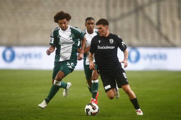 WILLIAN ARAO of Panathinaikos FC in action against TAISON of PAOK during the SuperLeague regular season soccer match between Panathinaikos FC and PAOK held at Athens Olympic Stadium in Athens, Greece, 5 January 2025. IMAGO ONE INCH PRODUCTIONS ATHENS Greece Copyright: xOnexInchxProductionsx 6426937