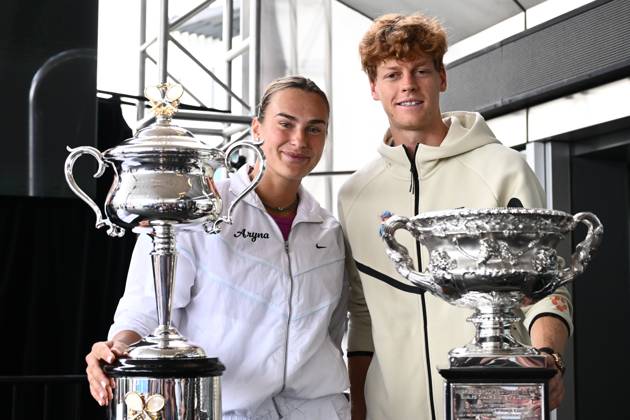 Tennis, Australian Open, Auslosung mit Aryna Sabalenka und Jannik Sinner
