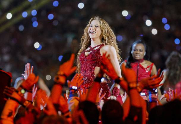 ENTER-MUS-SHAKIRA-GRAMMY-MUSEUM-MI Shakira performs during the Pepsi Super Bowl LIV Halftime Show at Hard Rock Stadium in Miami Gardens, Florida, on Feb. 2, 2020. (Al Diaz Miami Herald TNS) Miami Gardens FL USA EDITORIAL USE ONLY Copyright: xx 70077866W AlxDiazx krtphotoslive925208