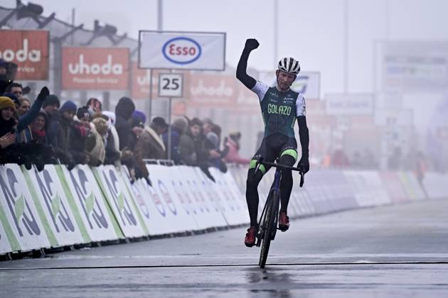 Belgian championship Cyclocross Zolder - day 1 ZOLDER, BELGIUM - JANUARY 11 : Arthur van den Boer belgian Champion during the Junior Race of the 2025 Belgian Championships cyclocross in Zolder, Belgium, 11 01 2025 Zolder Belgium Copyright: xSesx