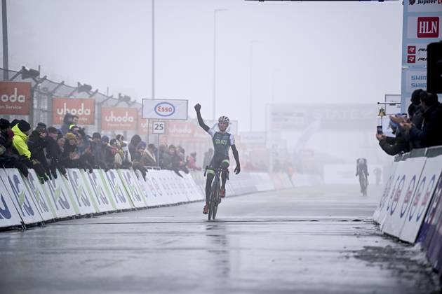 Belgian championship Cyclocross Zolder - day 1 ZOLDER, BELGIUM - JANUARY 11 : Arthur van den Boer belgian Champion during the Junior Race of the 2025 Belgian Championships cyclocross in Zolder, Belgium, 11 01 2025 Zolder Belgium Copyright: xSesx